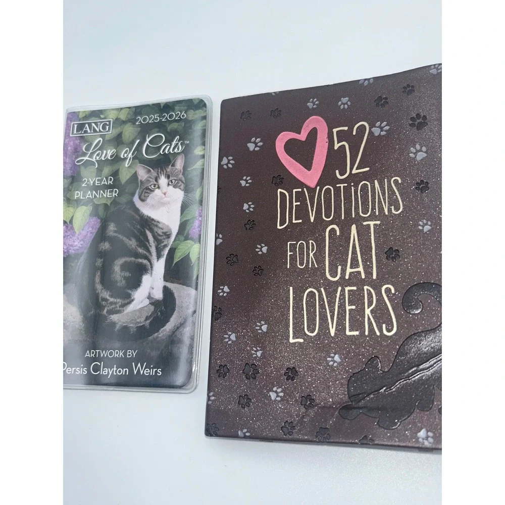 Lang Love of Cats 2025-2026 2Year Planner & 52 Devotions for Cat Lovers Book Set